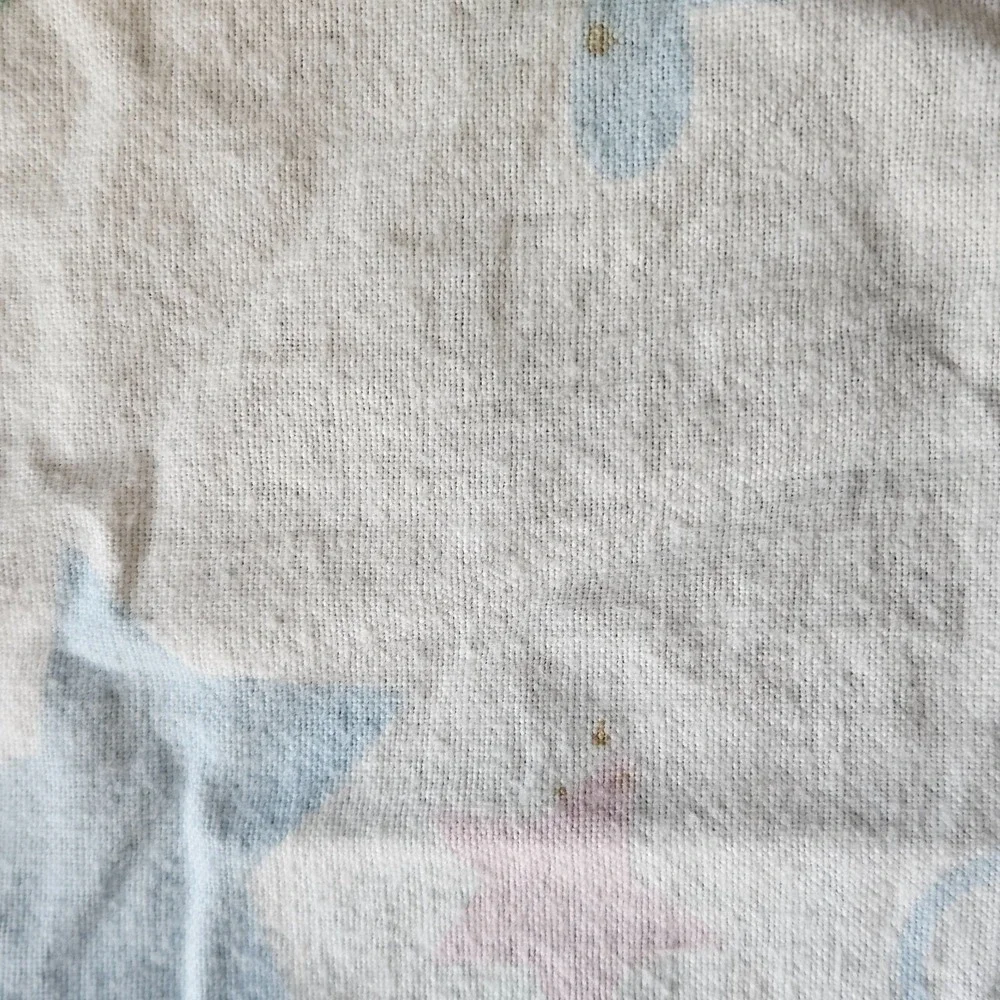 VTG 1980s Beacon pastel flannel baby receiving blanket soft print rainbow stars